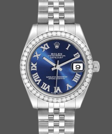 Rolex Datejust 178384 Stainless Steel Blue Roman Dial 31MM Lady Replica Watch