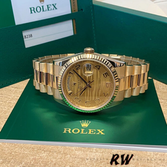 Replica Rolex Day Date 118238 Black Diamond Dial 36mm Mens Watch