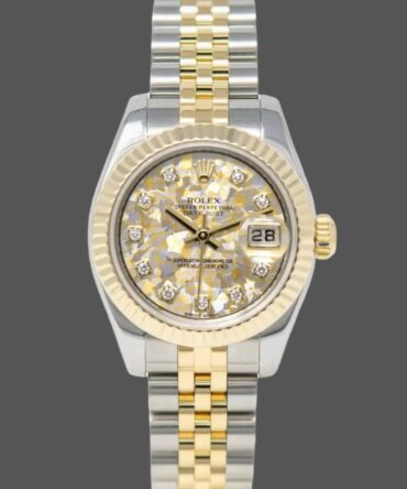 Rolex Datejust 179173 Jubilee Crystal Grey and Champagne Dial 26MM Lady Replica Watch