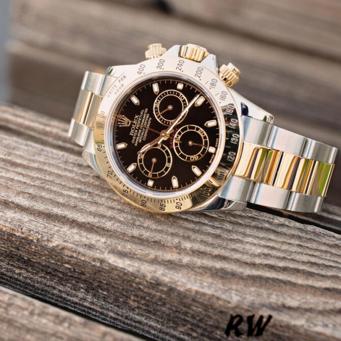 Rolex Daytona 116523 Stainless Steel Black Dial 40mm Mens Replica Watch