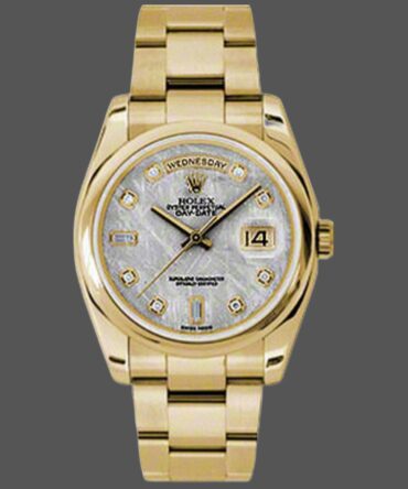 Replica 118208 Meteorite Grey Diamond Dial 36mm Unisex Watch