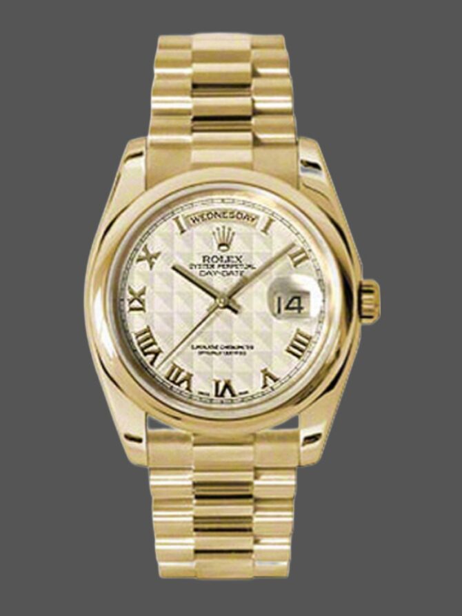 Replica Rolex Day-Date 118209 Black dial 36mm Unisex Watch