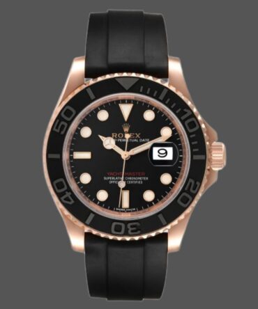 Rolex Yacht-Master 116655 Everose Gold Black Dial 40mm Mens replica Watch