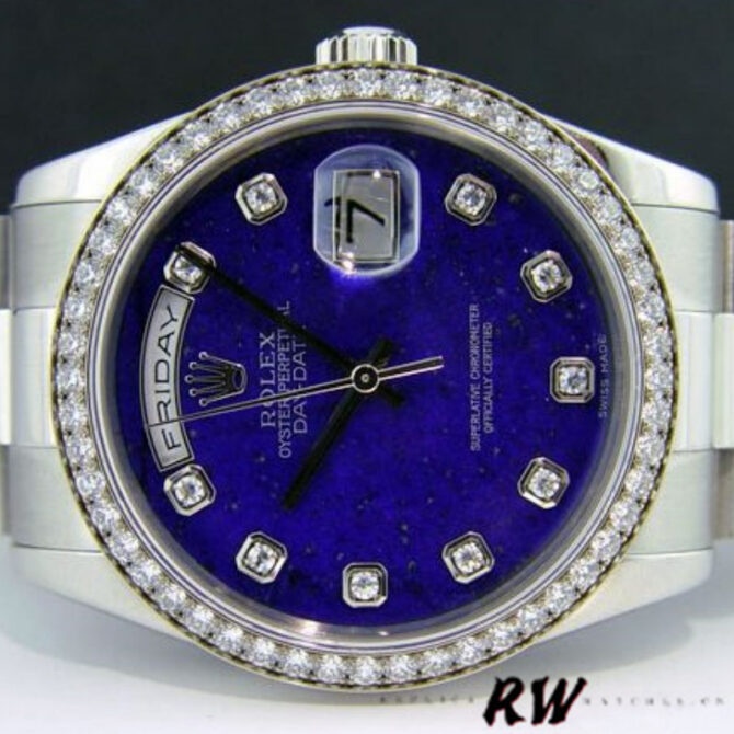 Replica Rolex Day Date 118346 Lapis Lazuli Blue Dial 36mm Unisex Watch