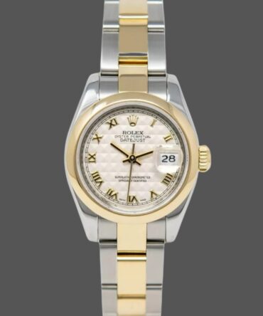 Rolex Datejust 179163 Smooth Bezel Pyramid Ivory Dial 26MM Lady Replica Watch