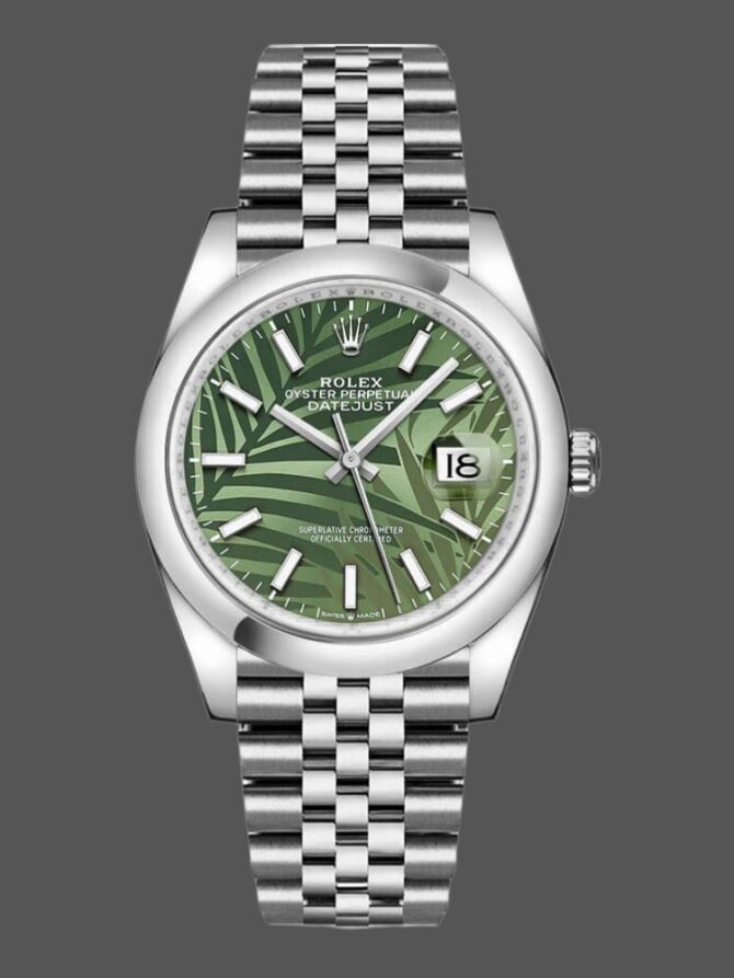 8623211 Olive Green Palm Motif Dial 36MM Unisex Replica Watch