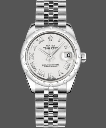 97541 Stainless Steel White Roman Numeral Dial 31MM Lady Replica Watch