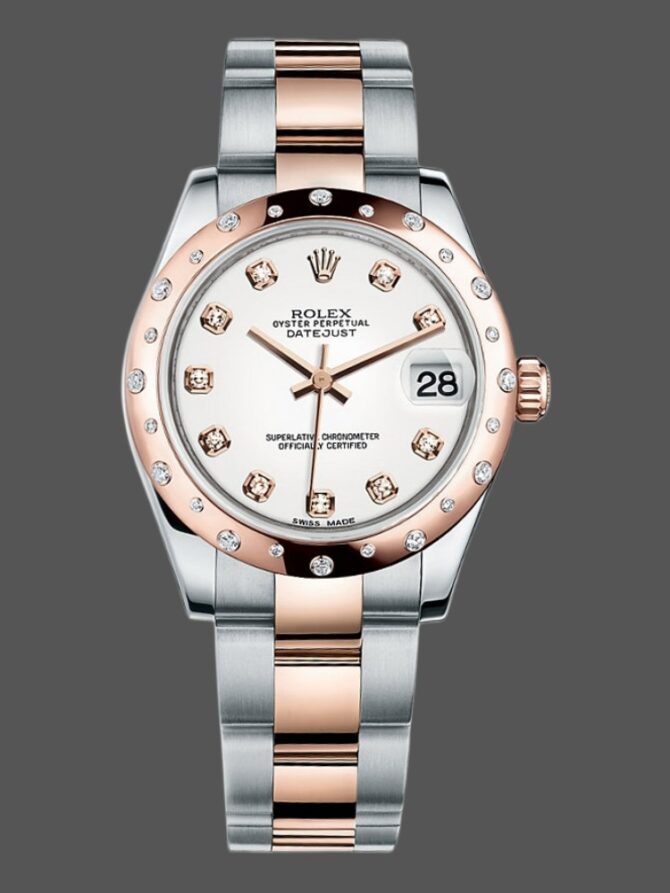 963341 White Mother of Pearl Diamonds Dial 31MM Lady Replica Watch