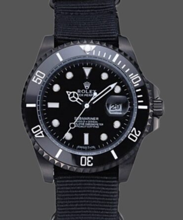 Rolex Submariner 622006 Black nylon strap Black Dial 40mm Mens Replica Watch