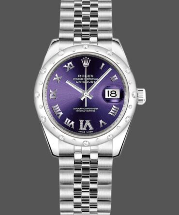 294344 Purple Dial VI Diamonds 31MM Lady Replica Watch