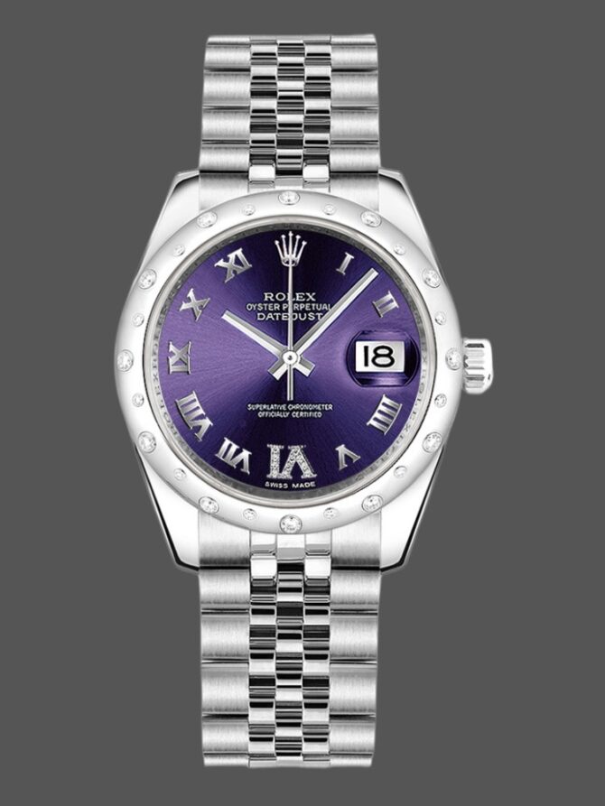 294344 Purple Dial VI Diamonds 31MM Lady Replica Watch