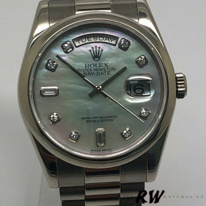 Replica Rolex Day-Date 118209 Black dial 36mm Unisex Watch