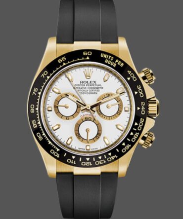 Rolex Cosmograph Daytona 116518LN White Dial Black Rubber Strap 40mm Mens Replica Watch