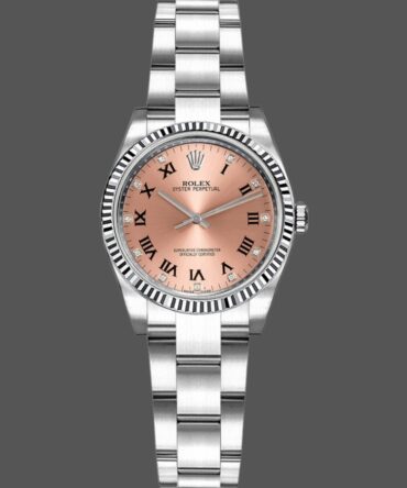 Rolex Oyster Perpetual 176234 Fluted Bezel Pink Diamond Dial 26MM Lady Replica Watch