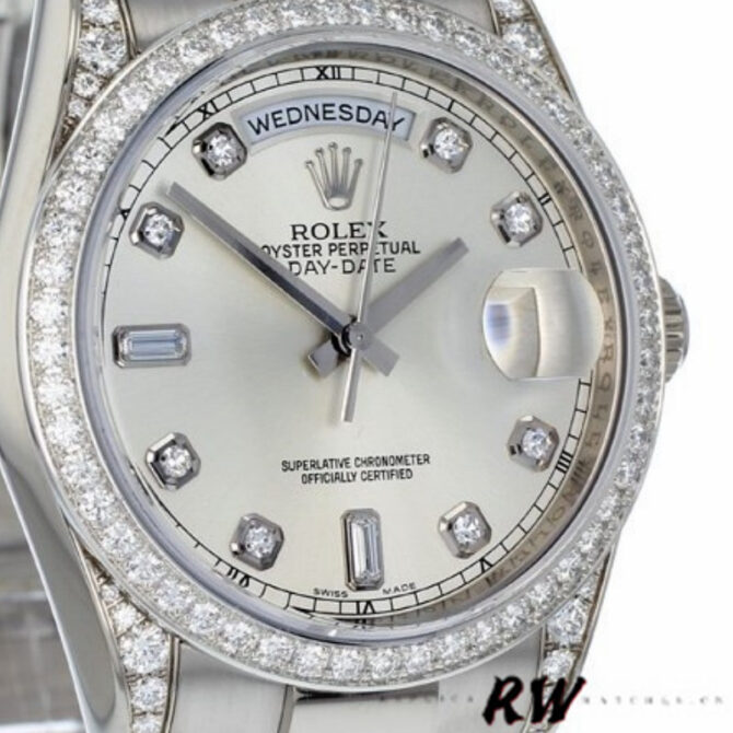 Replica Rolex Day-Date 118388 Yellow Gold Green Index Dial 36MM Unisex Watch