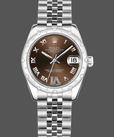 Rolex Datejust 178344 Bronze Dial VI Diamonds 31MM Lady Replica Watch