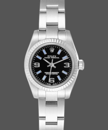 Rolex Oyster Perpetual 176234 Black Dial Blue Baton 26MM Lady Replica Watch