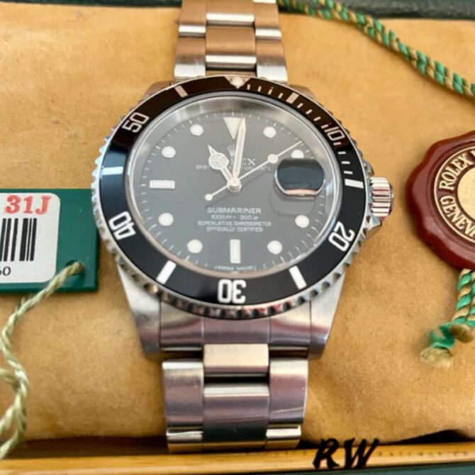 Rolex Submariner 16610 Stainless Steel 40MM Black Dial Mens Replica Watch
