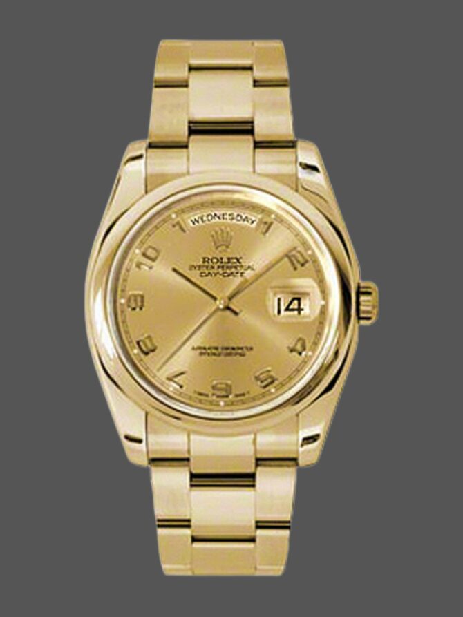 Replica Rolex Day-Date 118209 Black dial 36mm Unisex Watch
