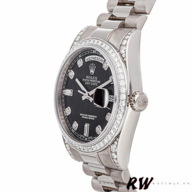 Replica Rolex Day-Date 118388 Yellow Gold Green Index Dial 36MM Unisex Watch