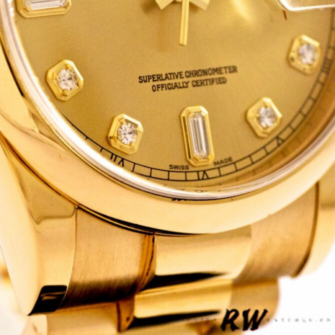Replica Rolex Day-Date 118209 Black dial 36mm Unisex Watch