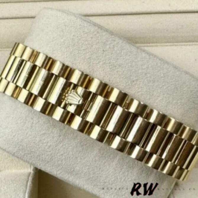 Replica Rolex Day-Date 118388 Yellow Gold Green Index Dial 36MM Unisex Watch