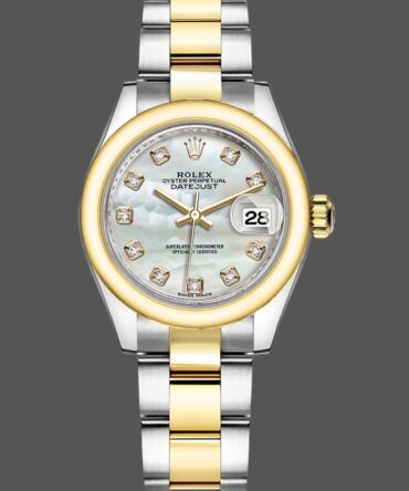 Rolex Datejust 279163 Mother of Pearl Diamond Dial Domed Bezel 28mm Lady Replica Watch