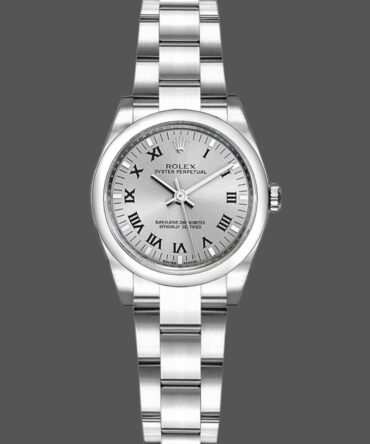 Rolex Oyster Perpetual 176200 Silver Roman Numeral Dial 26mm Lady Replica Watch