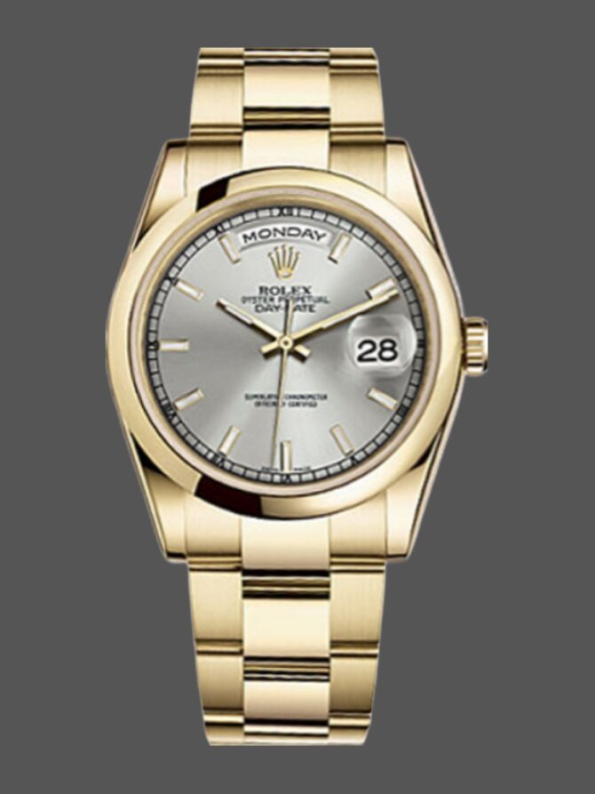 Replica Rolex Day-Date 118209 Black dial 36mm Unisex Watch