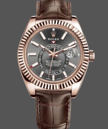 Rolex Sky-Dweller 326135 Dark Rhodium Dial 42MM Mens Replica Watch