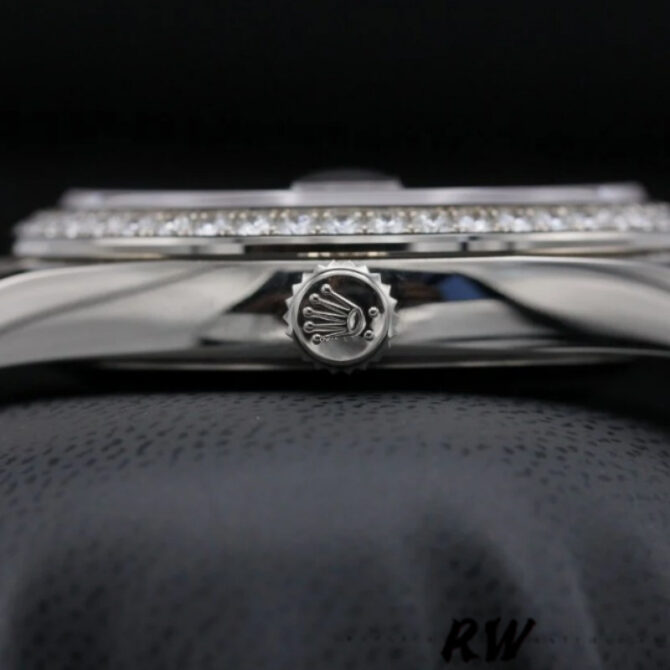 Replica Rolex Day-Date 228239 Diamond Paved Dial Fluted Bezel 40mm Mens Watch