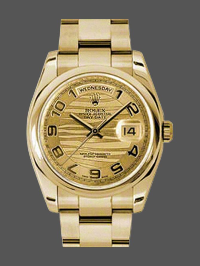 Replica Rolex Day-Date 118209 Black dial 36mm Unisex Watch