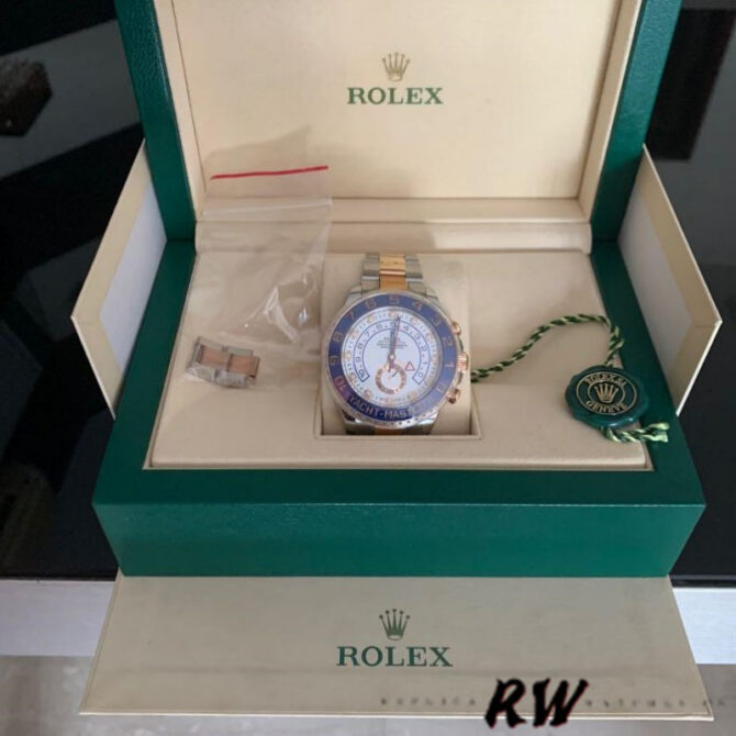 Rolex Yacht-Master II 116681 White dial 44mm Mens replica Watch