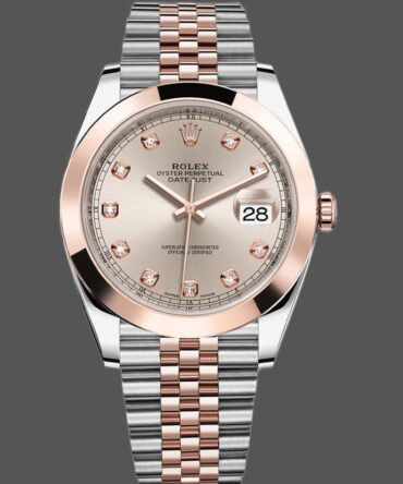 74112301 Rose Gold Sundust Diamonds Dial 41MM Mens Replica Watch