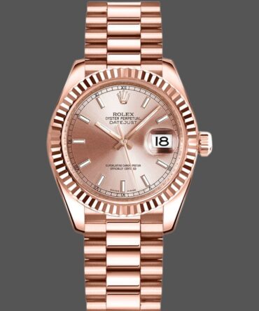 6562214 Rose Gold Pink Index Dial 31mm Lady Replica Watch