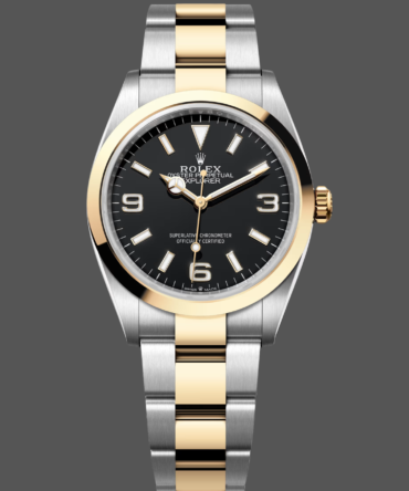 Rolex Explorer 36 Black Dial Yellow Gold M124273 0001 Women's Watch