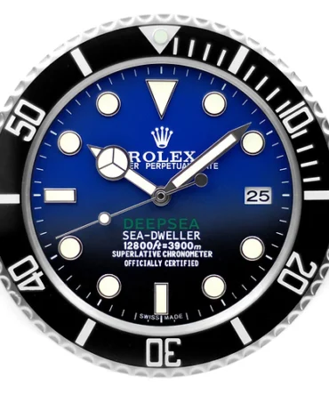Rolex Deepsea Black & Blue Wall Clock