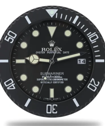 Rolex Submariner Vintage Black Wall Clock