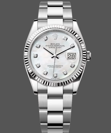84367234 Fluted Bezel White MOP Dial 41MM Mens Replica Watch