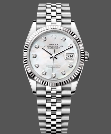 87541321234 White Mother of Pearl Diamonds Dial 36MM Unisex Replica Watch
