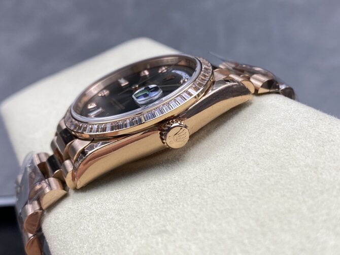 Replica Rolex Day-Date 128345RBR Slate Dial Everose Gold 36MM Unisex Watch