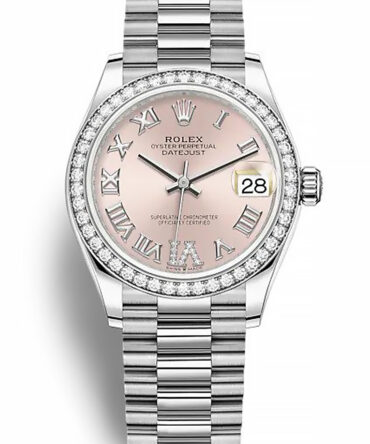 Replica Rolex Datejust 31mm Pink Set With Diamonds Dial 278384RBR