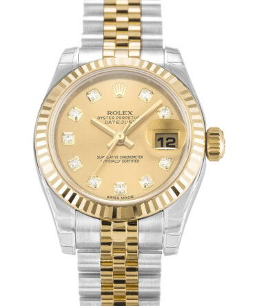 Replica Rolex Lady-Datejust 26mm Champagne Dial 179173-2
