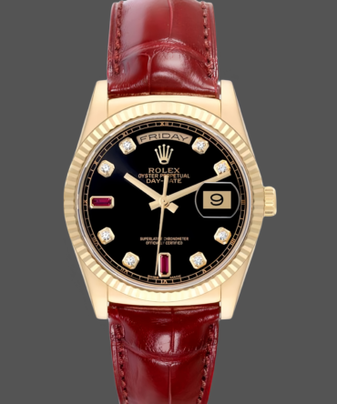Replica Rolex Day Date 118138 0020 Yellow Gold Diamond Ruby 36 mm