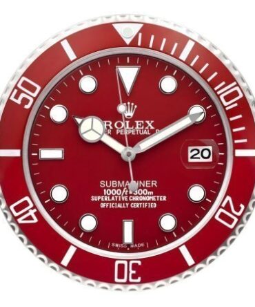 Rolex Submariner Red Wall Clock