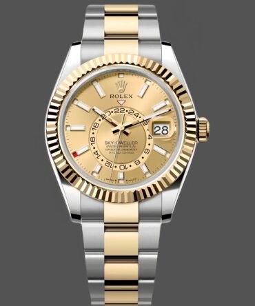 Rolex Sky Dweller Champagne Dial Yellow Gold 336933 0001 42mm