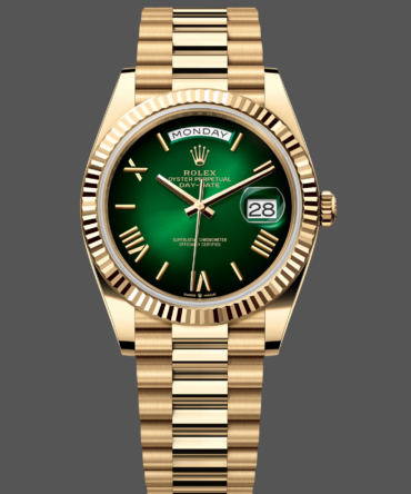 Replica Rolex Day Date 40 Yellow Gold Green Ombre Dial M228238 00691