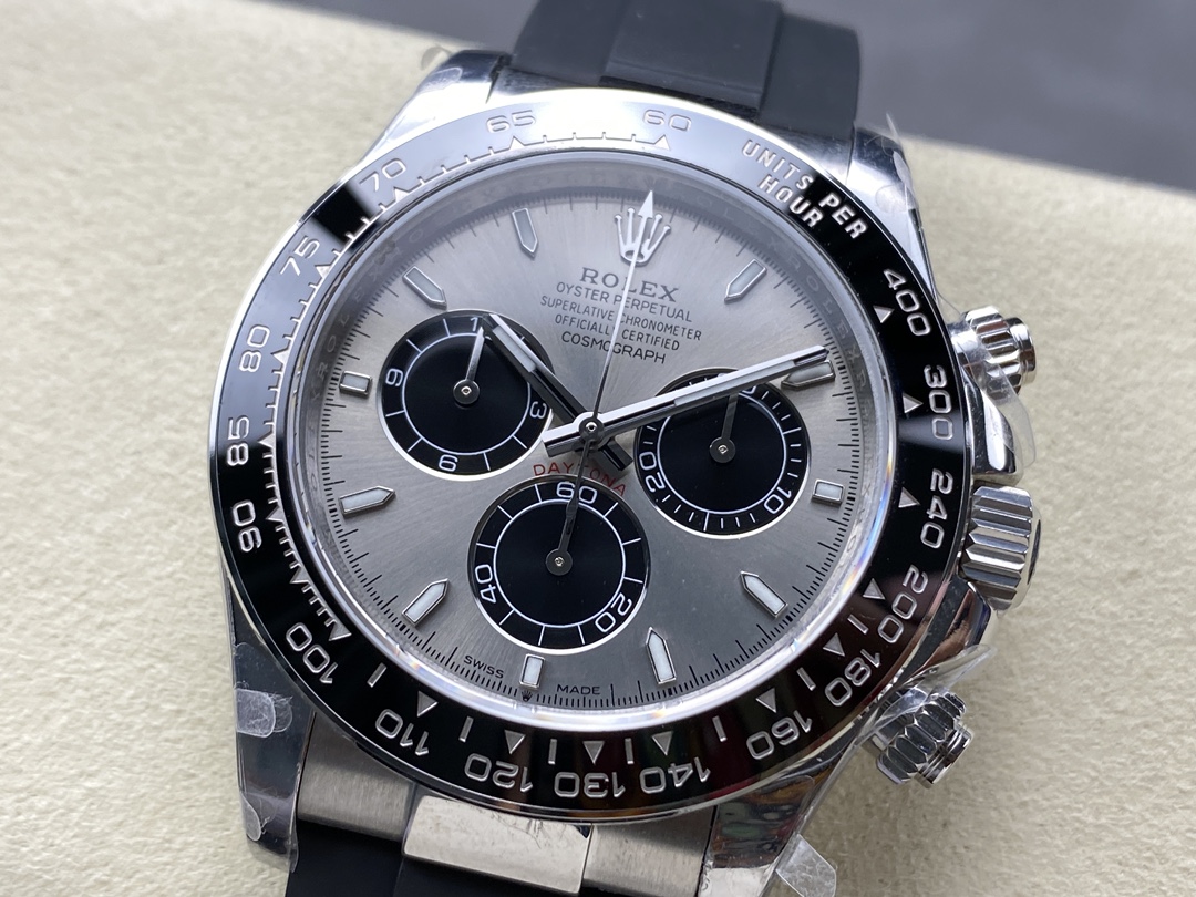 Rolex Daytona 126519LN 0006 40mm Silver Ghost Dial White Gold Oysterflex