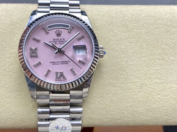 Replica Rolex Day Date 36 Pink Roman m128236 0006