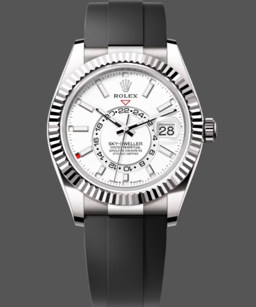 Rolex Sky Dweller 42 White Gold White Dial Oysterflex M336239 0003
